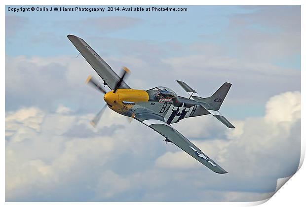  P51 Mustang Ferocious Frankie Print by Colin Williams Photography