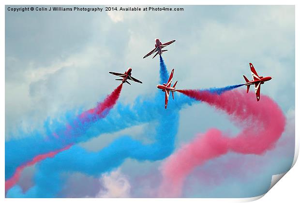  The Red Arrows Gypo Break - Dunsfold 2014 Print by Colin Williams Photography