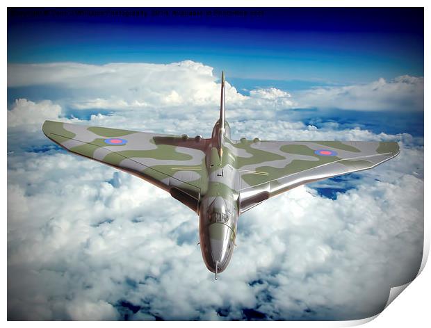  Vulcan XH558 In The Sky !! Print by Colin Williams Photography