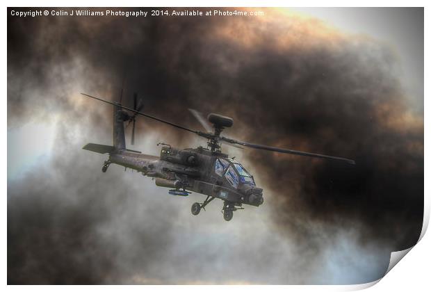 Apache  - Dunsfold wings and Wheels 2014 Print by Colin Williams Photography