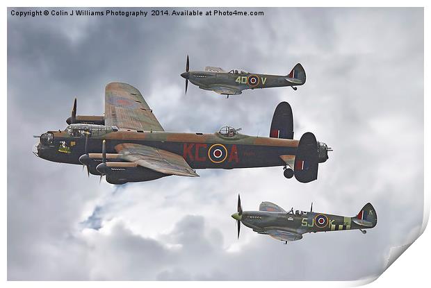  The Battle Of Britain Memorial Flight - Shoreham  Print by Colin Williams Photography