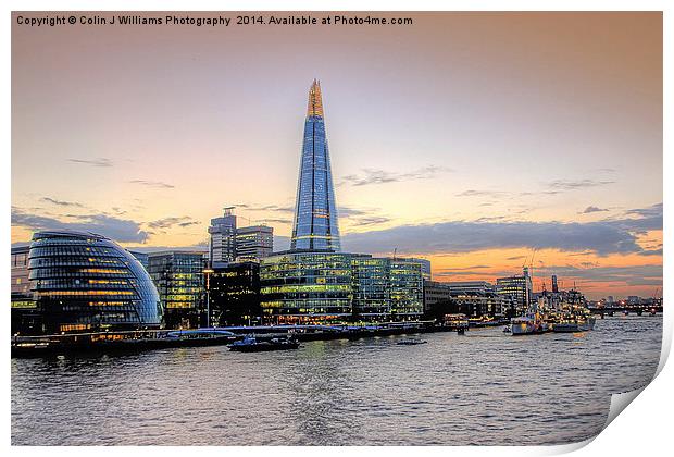  City Hall and The Shard Print by Colin Williams Photography