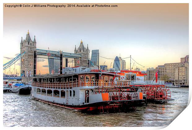  Tower Bridge From Butlers Wharf Print by Colin Williams Photography