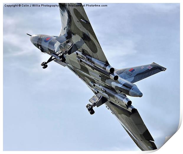  Vulcan XH558 takes off at Farnborough 2014 Print by Colin Williams Photography