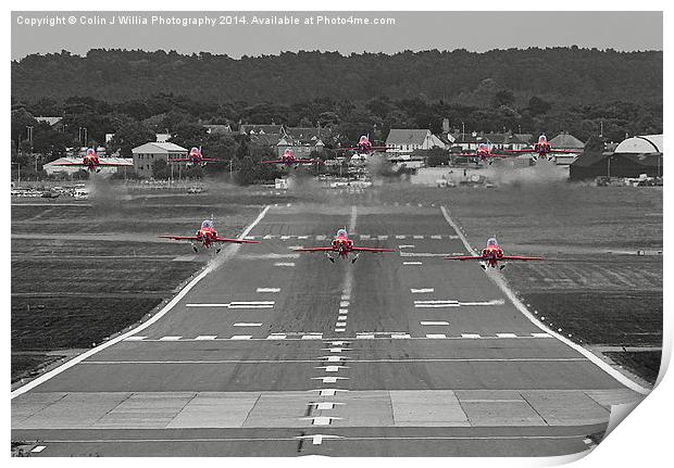  The Red Arrows Take Off - Wheels Up Print by Colin Williams Photography