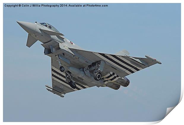  Eurofighter Typhoon Wheels Up - Farnbourough 2014 Print by Colin Williams Photography