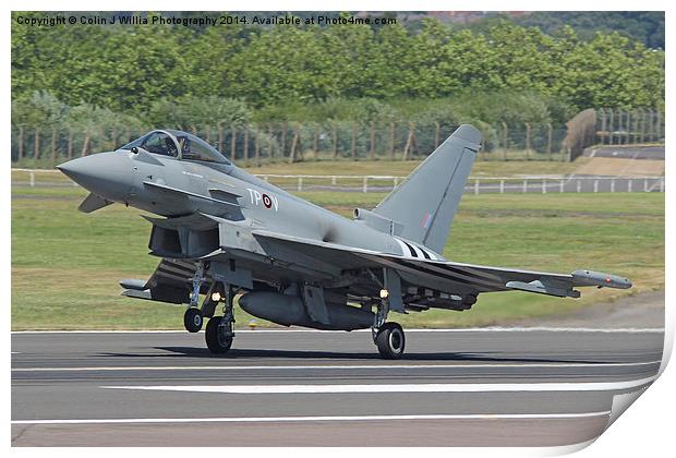   Eurofighter Typhoon Landing - Farnbourough 2014 Print by Colin Williams Photography