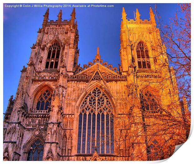  York Minster - The Golden Hour Print by Colin Williams Photography