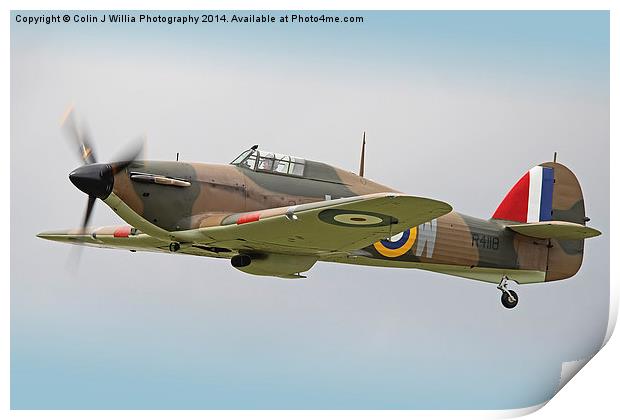  Hawker Hurricane Shoreham 2014 - 2 Print by Colin Williams Photography