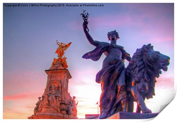  Victoria Memorial at Sunset 1 Print by Colin Williams Photography