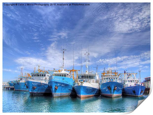  Fishing Fleet Fremantle WA  Print by Colin Williams Photography