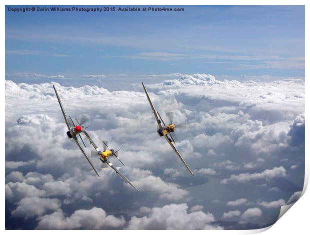 Mustang Tailchase - Duxford Print by Colin Williams Photography