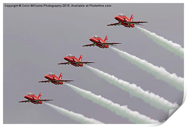  The Red Arrows Return To Biggin Hill Print by Colin Williams Photography