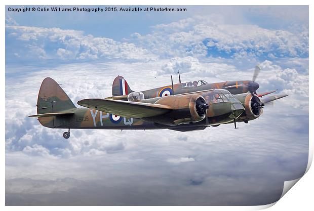  Spitfire And Blenheim Duxford  2015 - 4 Print by Colin Williams Photography