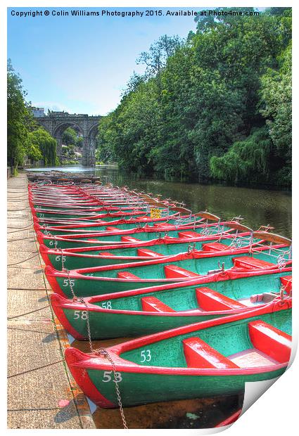  Knaresborough Rowing Boats 2 Print by Colin Williams Photography