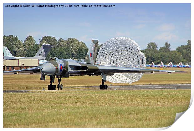  Avro Vulcan Landing Riat 2015 Print by Colin Williams Photography