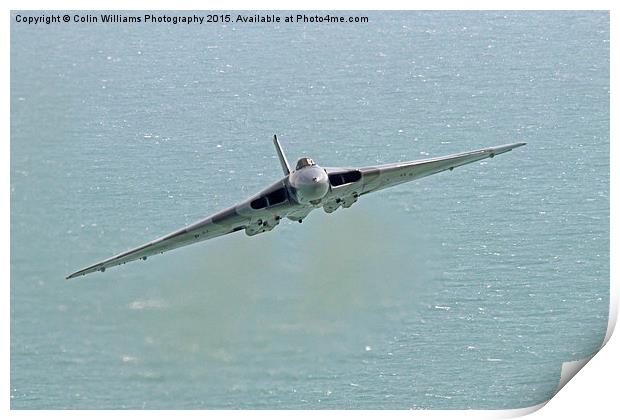   Vulcan XH558 from Beachy Head 5 Print by Colin Williams Photography