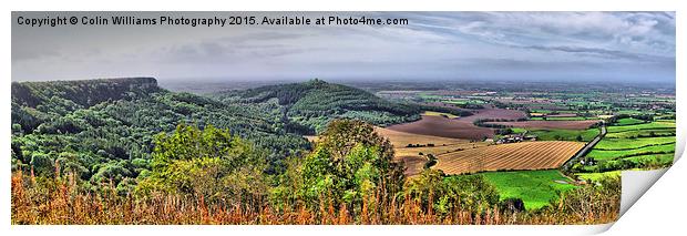  The View From Sutton Bank 1 Print by Colin Williams Photography