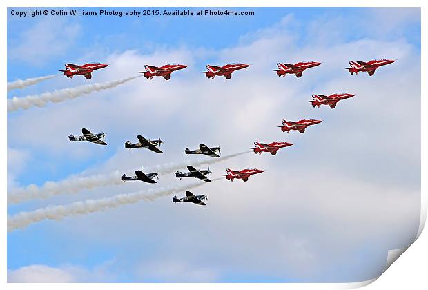  Battle of Britain Flypast Duxford Print by Colin Williams Photography