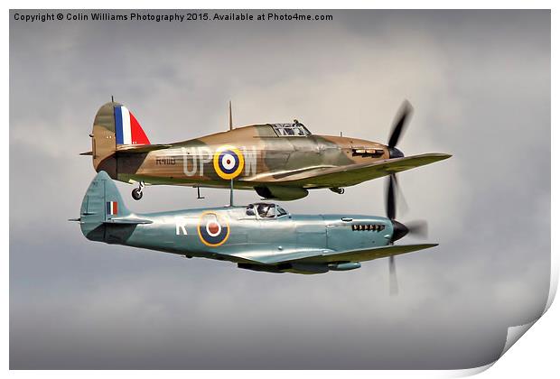  Hurricane And Spitfire 6 Print by Colin Williams Photography