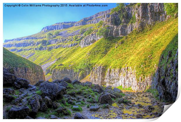   Gordale Scar 4 Print by Colin Williams Photography