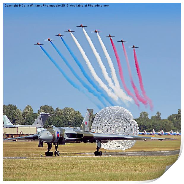 The Red Arrows Salute The Vulcan Print by Colin Williams Photography