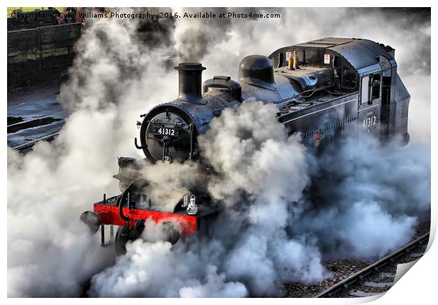 41312 Raises Steam 1 Print by Colin Williams Photography