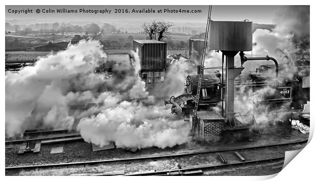 41312 Raises Steam 2 BW Print by Colin Williams Photography
