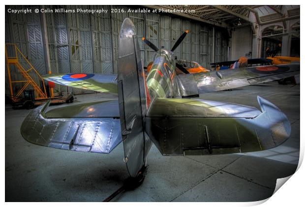 Spitfire MH434 Hangar Duxford 2 Print by Colin Williams Photography