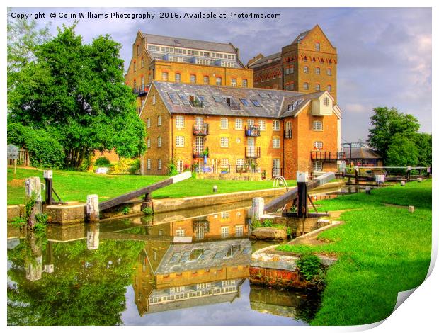 Coxes Lock and Mill Weybridge Print by Colin Williams Photography