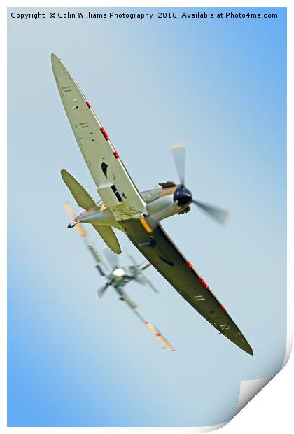 The Guy Martin Spitfire Tailchase Duxford Print by Colin Williams Photography