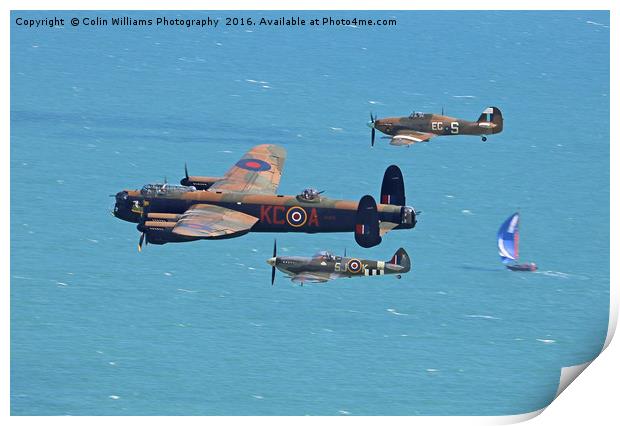  Battle of Britain Memorial Flight Eastbourne  1 Print by Colin Williams Photography