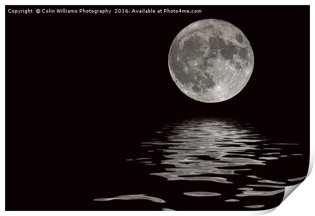 Rising Supermoon Print by Colin Williams Photography