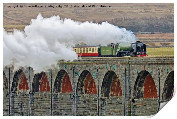 Tornado At The Ribblehead Viaduct - 2 Print by Colin Williams Photography