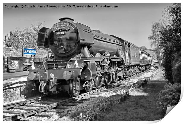 The Flying Scotsman At Oakworth Station. Print by Colin Williams Photography