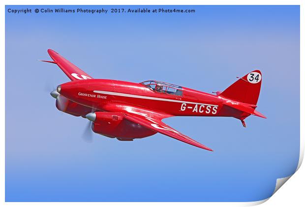 The Shuttleworth DH88 COMET -1 Print by Colin Williams Photography