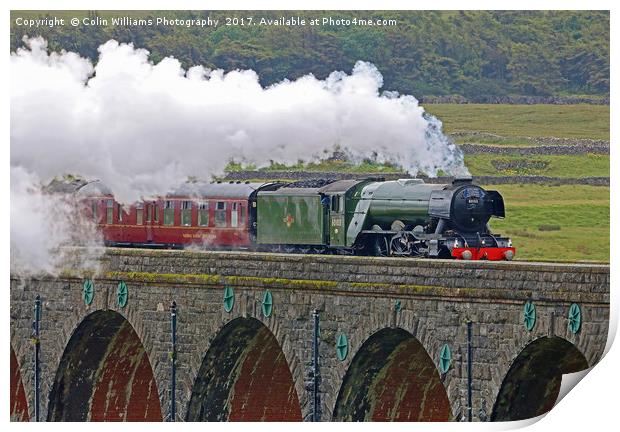 Flying Scotsman At The Ribblehead Viaduct 2 Print by Colin Williams Photography