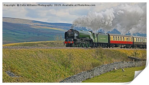 Tornado 60163 and Pen-y-Ghent Yorkshire - 2 Print by Colin Williams Photography