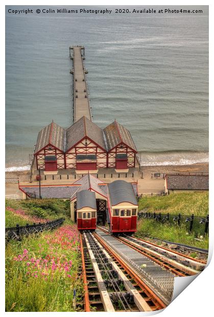  Saltburn Cliff Tramway Print by Colin Williams Photography