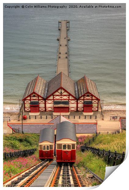 Saltburn Cliff Tramway 2 Print by Colin Williams Photography