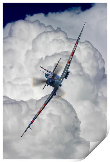 Spitfire in the Clouds 3 Print by Colin Williams Photography