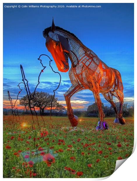 The Featherstone War Horse and A Ghostly Field of  Print by Colin Williams Photography