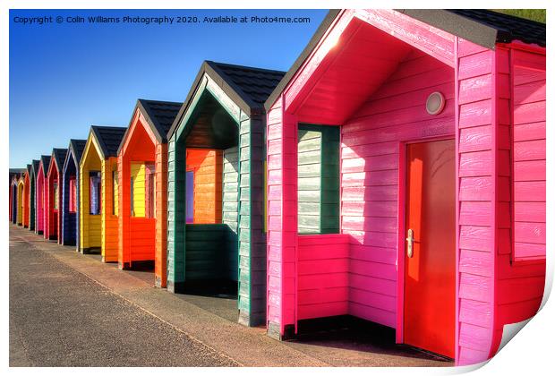 Beach huts at Saltburn-by-the-Sea Print by Colin Williams Photography
