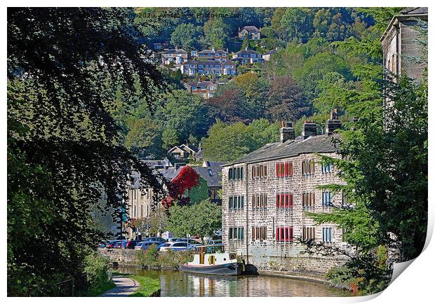 Hebden Bridge  And The Rochdale Canal Print by Colin Williams Photography