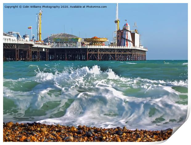 Brighton Pier on A Stormy Day Print by Colin Williams Photography