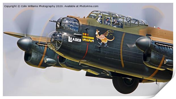 The BBMF Lancaster take off At RIAT 2018 Print by Colin Williams Photography
