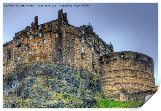Edinburgh Castle On A Winters Day Print by Colin Williams Photography