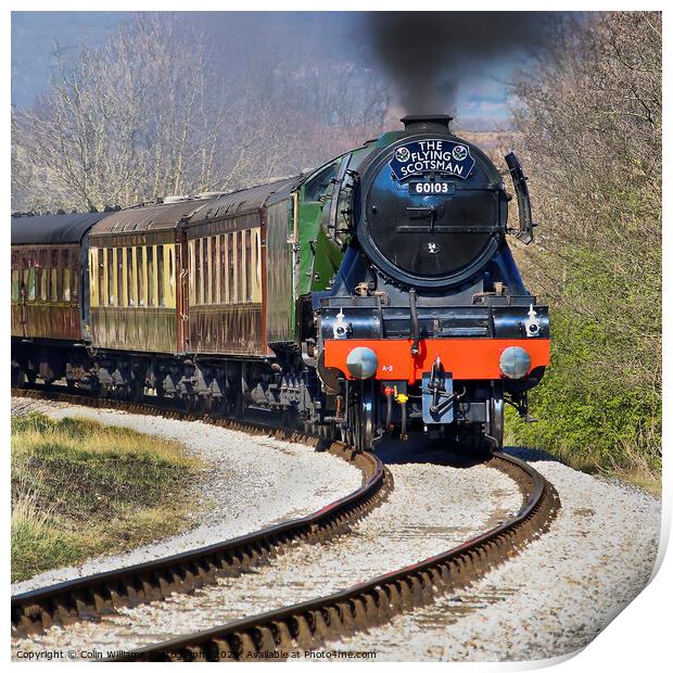 The flying Scotsman on the  KWVR - 3 Print by Colin Williams Photography