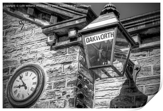 Oakworth Station BW 2 Print by Colin Williams Photography