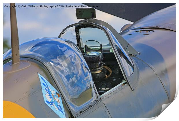 Spitfire Cockpit  Print by Colin Williams Photography